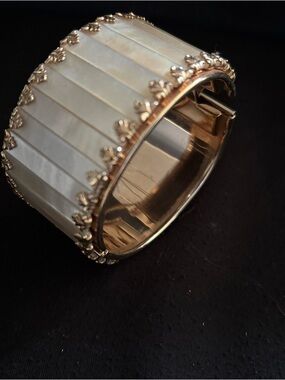 Windsor Gold-Tone Cuff with Mother-of-Pearl Panels
